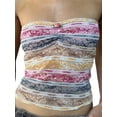 thumbnail image 4 of Faithtur Femmes Dentelle Tube Tops, Bustier 3D Rosette avant Contraste Couleur Maille Bandeau Tops, 4 of 5