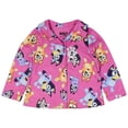 thumbnail image 4 of Bluey Pajamas Toddler Girl's Bingo Muffin Long Sleeve Button Up Pant Set, 4 of 5