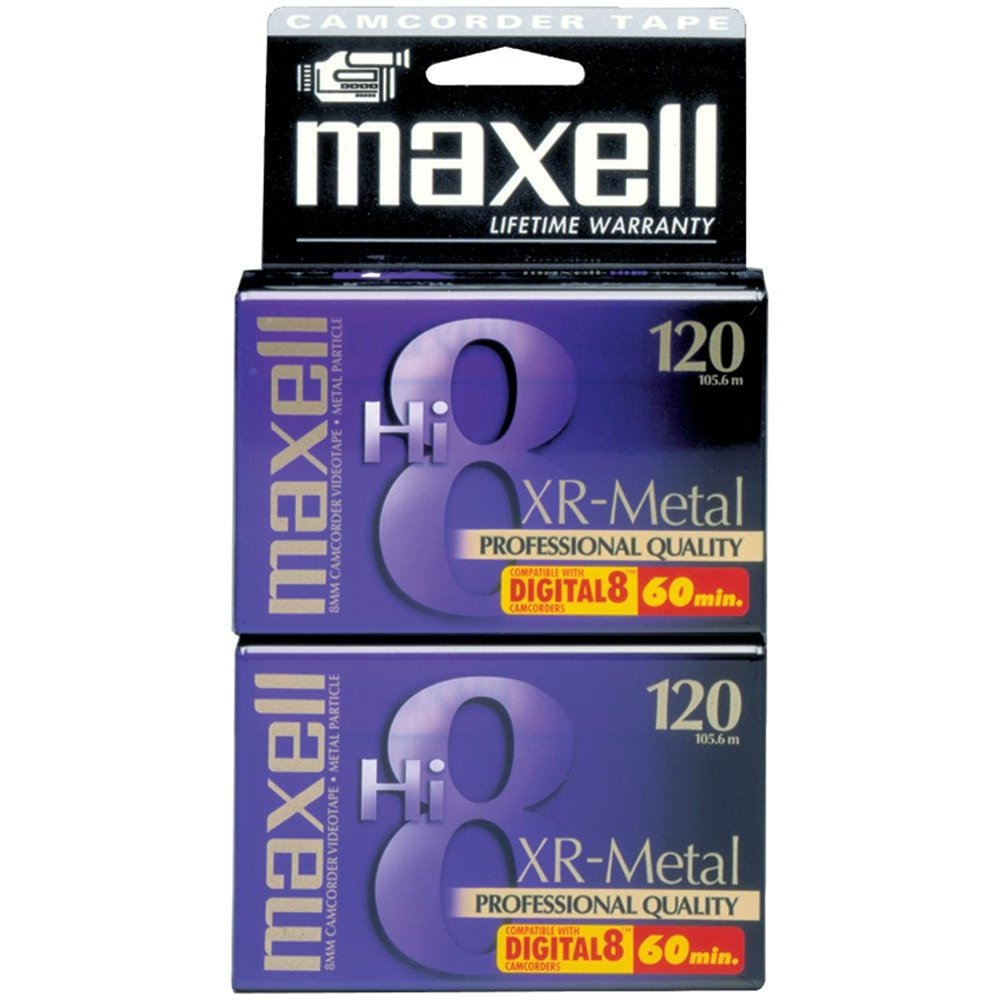 Maxell Hi8 Tape XR Metal 120 min 8 mm (2Pack)