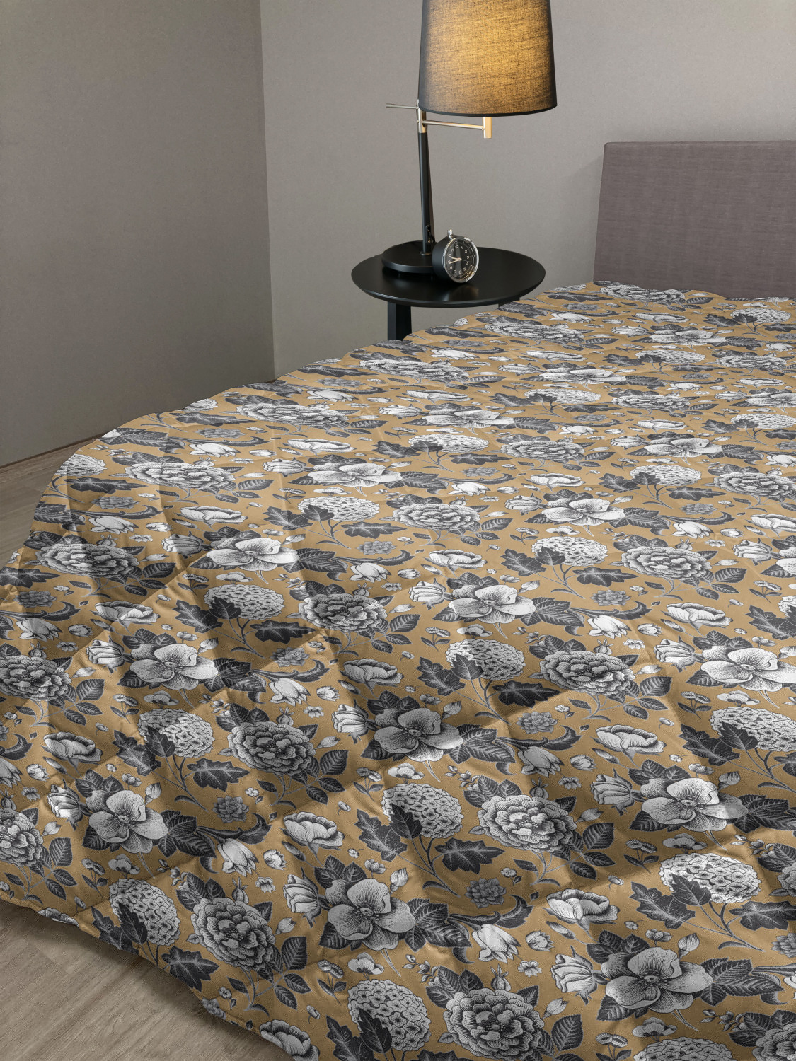 thumbnail image 2 of Birds Down Alternative Comforter, Flying Bird Swallow Vintage Design Illustration Springtime Wildlife Classic Art, Microfiber Quilt for All Season, 5 Sizes, Beige Brown, by Ambesonne, 2 of 3