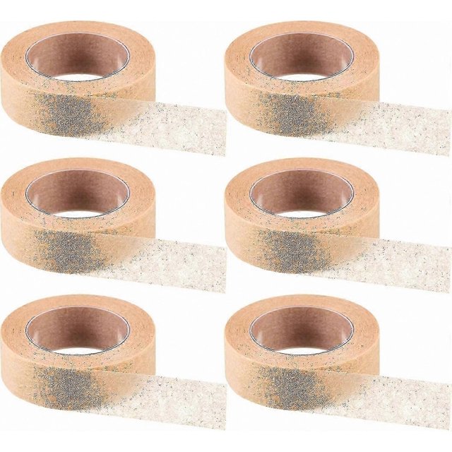 Breathable Adhesive Gauze Tape for Wound Care, Sports Injuries, and Swelling - 6 Rolls of Flexible Skin-Friendly Tape