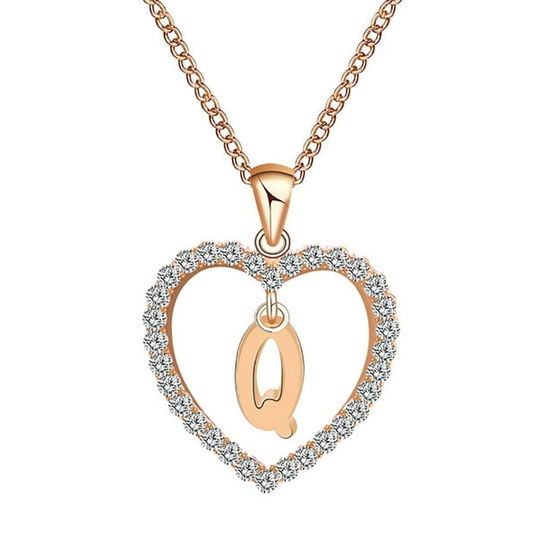 Collar para mujer, joyería para mujer, joyería de moda para mujer, regalo para mujer, 26 letras en inglés, nombre, cadena, colgante, collar, joyería, pulsera, collar