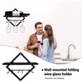 thumbnail image 5 of 2Pcs Metal Wall Mounted Wine Holder, Upgrade Foldable Hanging Wine Rack Organizer for 2 Liquor Bottles, Red Wine Bottle Display Hanger with Screws for Home Kitchen Bar Wall Décor, 5 of 16