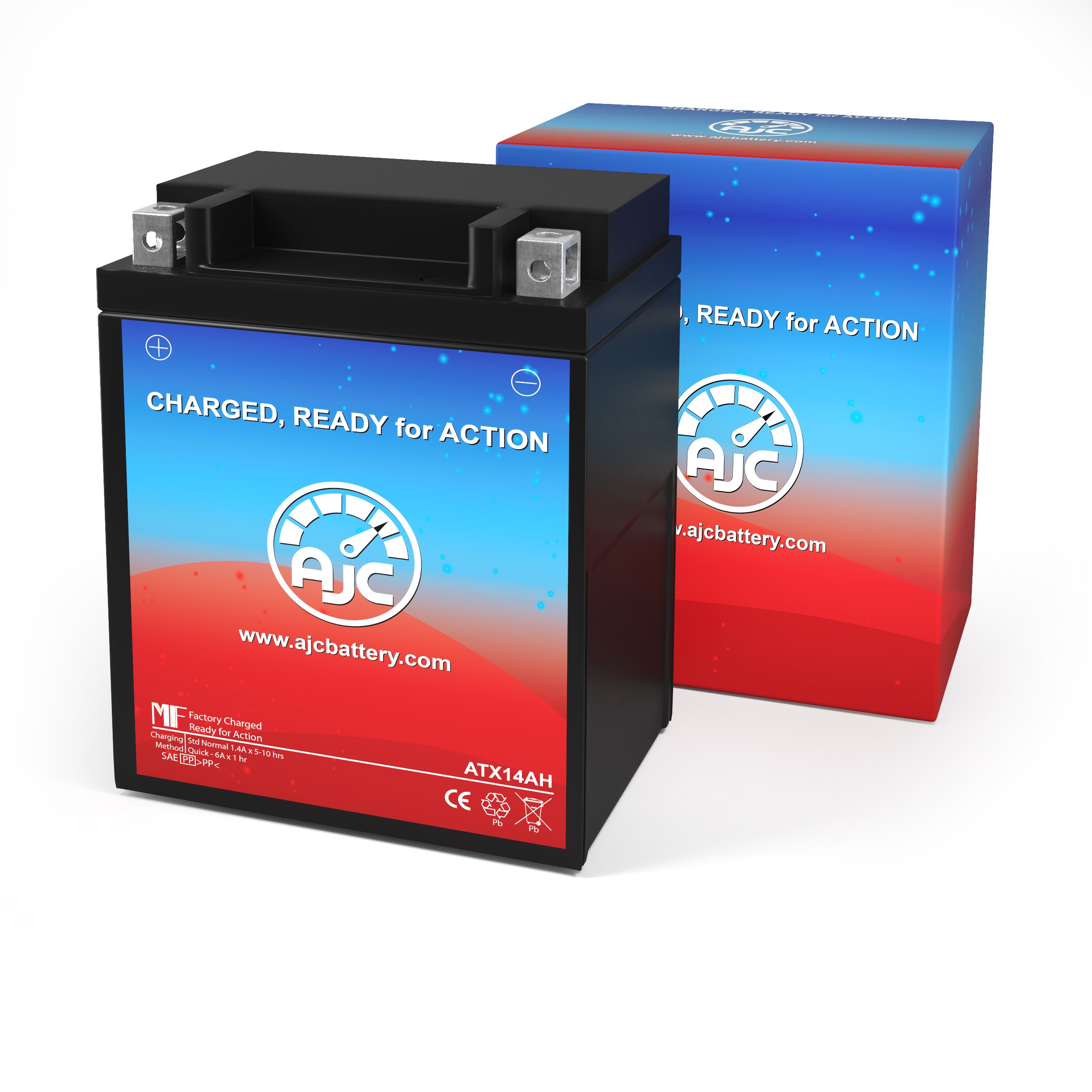 EverStart ES14AHBS 12V Powersports Replacement Battery - This Is an AJC Brand Replacement - image 2 of 4