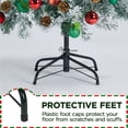 thumbnail image 2 of Easyfashion Green Flocked Spruce Snow Frosted Artificial Holiday Decorative Christmas Tree, with PVC Tips 4.5', 2 of 10