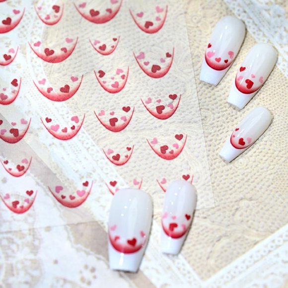 Pegatinas CNSyBaris para decoración de uñas grabadas en 5D para el Día de San Valentín