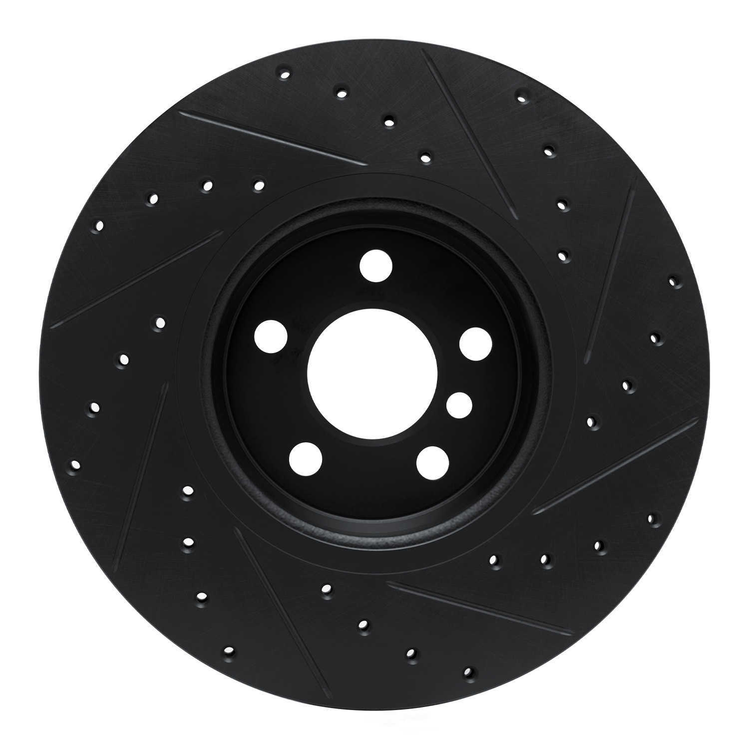 Dynamic Friction Company 633-31171L DFC Brake Rotor - Drilled And Slotted - Black