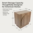 thumbnail image 2 of Dayalane 31" Modern Sideboard Buffet Cabinet with Storage, Arched 2 Doors Entryway Accent Cabinet, Natural Wooden Coffee Bar Station Credenza TV Media Console for Living Room, 2 of 10