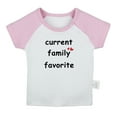 thumbnail image 2 of iDzn Current Family Favorite Funny T shirt For Baby, Newborn Babies T-shirts, Infant Tops, 0-24M Kids Graphic Tees Clothing (Short Pink Raglan T-shirt, 6-12 Months), 2 of 5