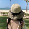 thumbnail image 4 of Sombrero de malla con lunares de 56-58 cm de circunferencia para el sol, sombrero de paja para playa con protección solar para verano para mujer, 4 of 5