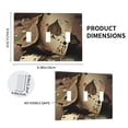 thumbnail image 2 of Vintage Poker Cards Burning 3 Gang Light Switch Cover Decorative Triple Toggle Wall Plate for Kitchen Bedroom Bathroom Living Room Decor, 2 of 5