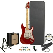 Sawtooth ES Series Electric Guitar with 25W Sawtooth Amp and ChromaCast Accessories, Candy Apple Red with Pearl White Pickguard (Box 2 of 2)