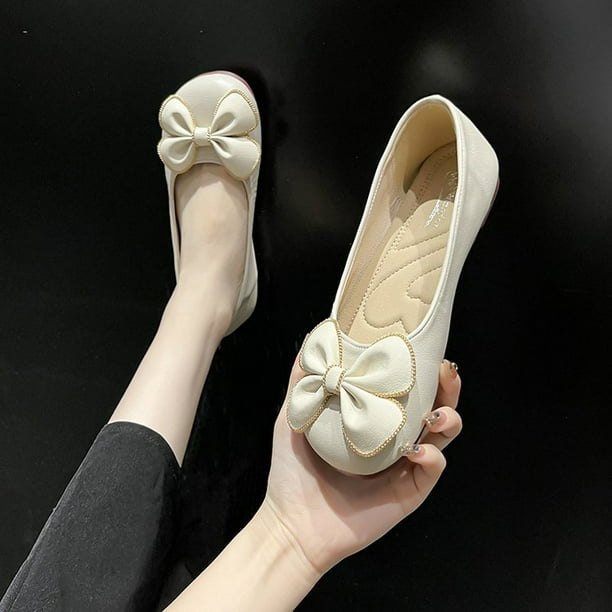 Zapatos De Punta Mujer Bajos Zapatos Tacon Punta Redonda Zapatos