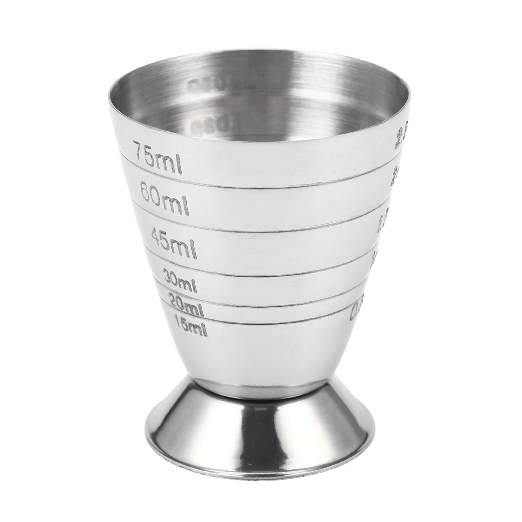 Magideal Measuring Cup Cocktail Jigger Mixing Measuring Cup for Club Party Home , Black, Size: 6X6X8.7CM