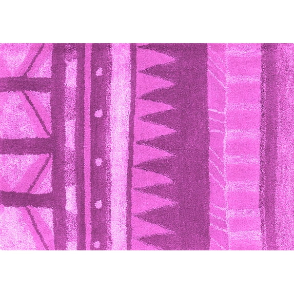 Ahgly Company Indoor Rectangle Abstract Pink Contemporary Area Rugs, 7' x 9'