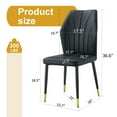 thumbnail image 7 of Dining Chairs Set of 4, Faux Leather Kitchen Chairs with PU Hight Backrest, Armless Dining Room Chairs with Upholstered Seat, Dinner Chairs with Metal Legs for Dining Room/Kitchen, Black, 7 of 7