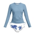 thumbnail image 3 of Tiijoy Girls 2-Piece Swimsuit Long Sleeve Rash Guard Bathing Suit with UPF50+, Sizes 6-14, 3 of 3