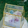 thumbnail image 2 of NCYP Gold House-shaped Terrarium Storage Box with Top Opening Lid, for Cards, Decorations (Glass Box Only), 2 of 10