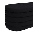 thumbnail image 4 of 49-Inch Long Black Boucle Storage Bench / Easy-to-Use Home Storage Solution, 4 of 6