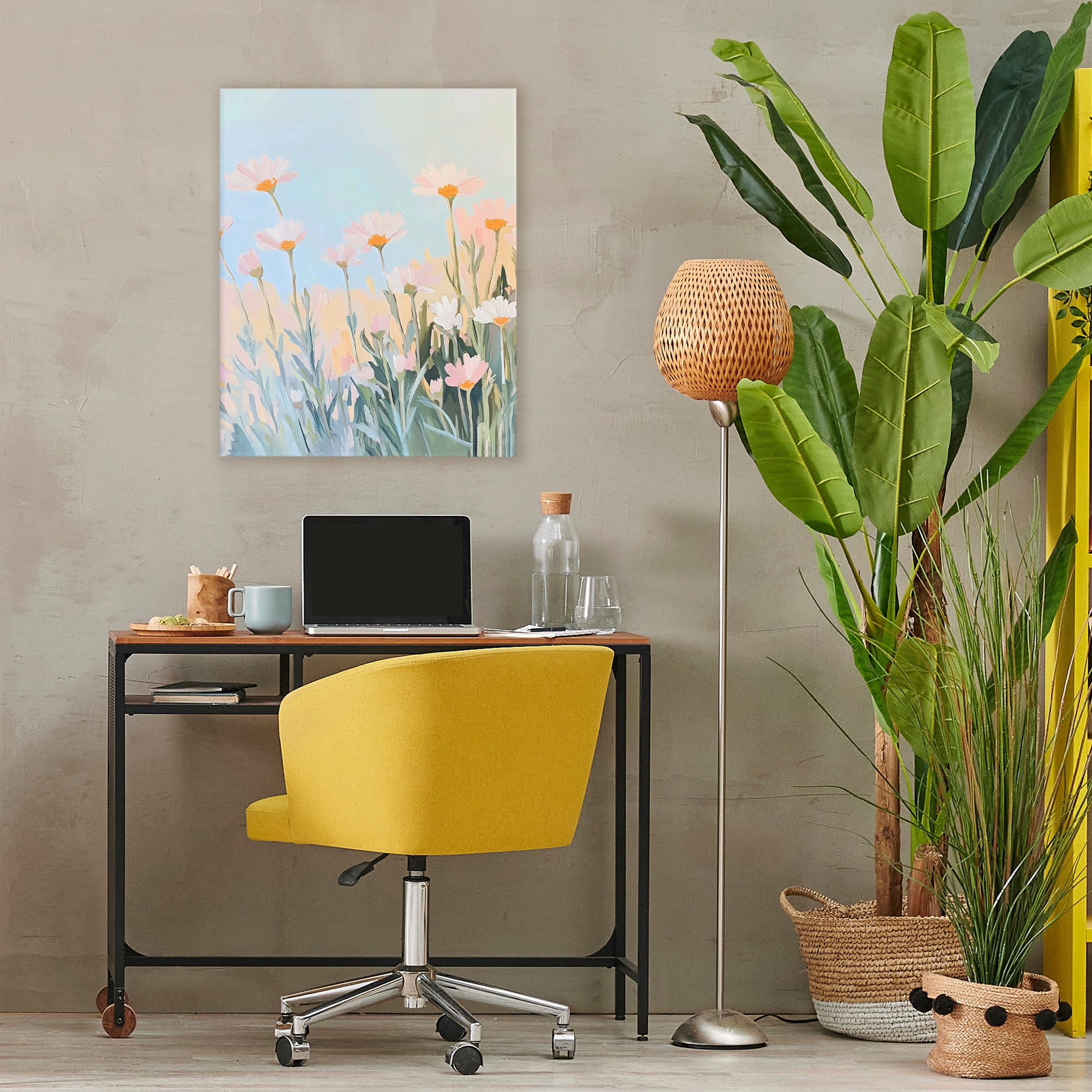 Stupell Industries Pastel Meadow Daisies at Dawn Canvas Wall Art, design by The Prints Vibe