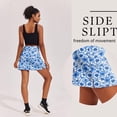 thumbnail image 4 of Ekouaer Skort Golf Skirts for Women Tennis Athletic Skirt Inner Shorts Pocket Floral Running Workout Sports Skorts, 4 of 6