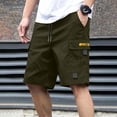 thumbnail image 2 of Enjoytime Mens Cargo Shorts Elastic Waist Drawstring Lightweight Breathable Casual Sweat Shorts with Multi Pockets, 2 of 6