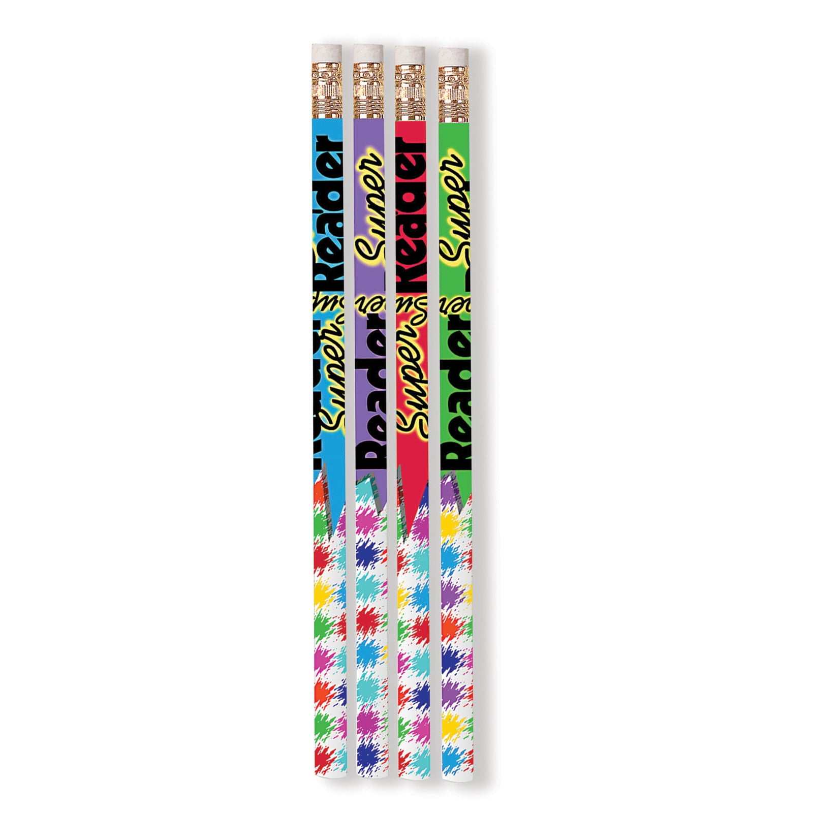 Musgrave Pencil Company Super Reader Motivational Pencils, 12 Per Pack, 12 Packs
