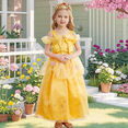 thumbnail image 3 of 10PCS Princess Costume for Girls Kids Belle Dress Halloween Cosplay Party Outfit Toddler Princess Dress Up, 3 of 6