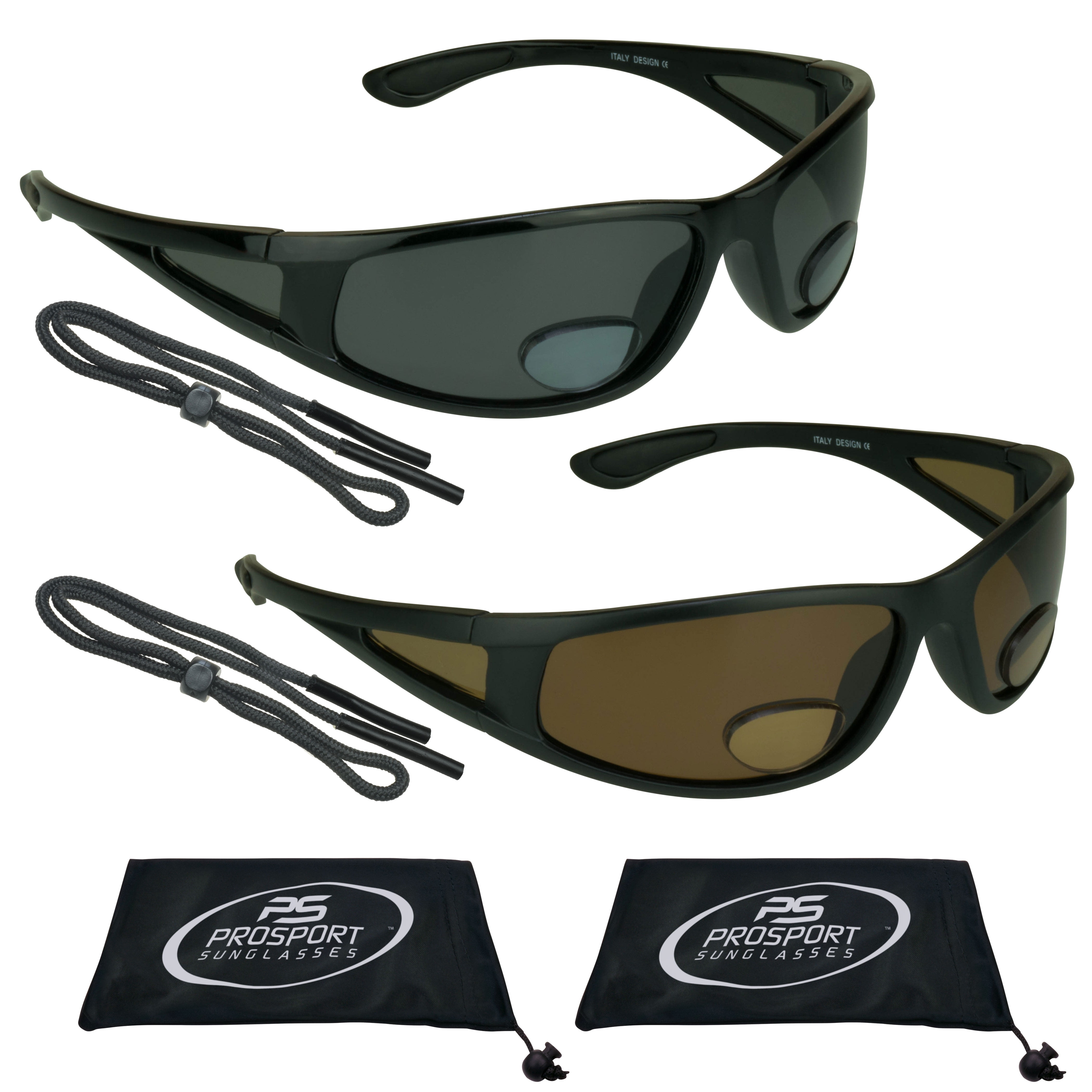 Polarized Bifocal Sunglasses Side Windows Fishing Driving Sports Anti Glare Wrap 