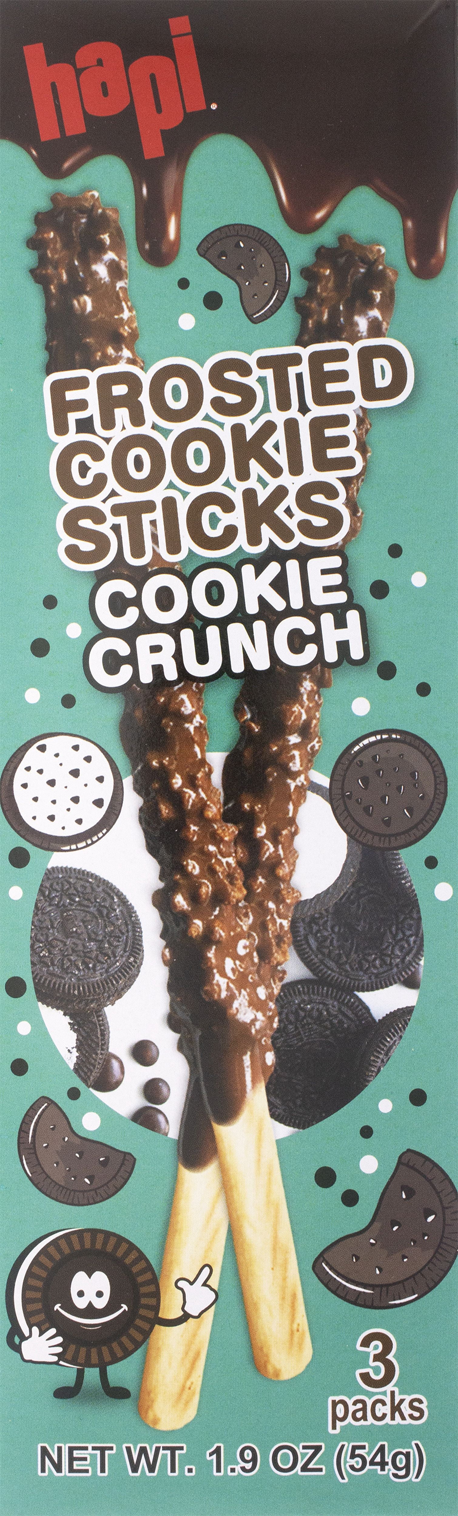 (3 pack) Hapi Frosted Cookie Sticks - Cookie Crunch, 54g