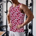 thumbnail image 5 of Balery Rose Flowers Pattern Men's Workout Tank Top Gym Muscle Tee Fitness Bodybuilding Sleeveless T Shirt Quick Dry Fit Muscle Tank Top Slim-Fit Tank-X-Large, 5 of 7