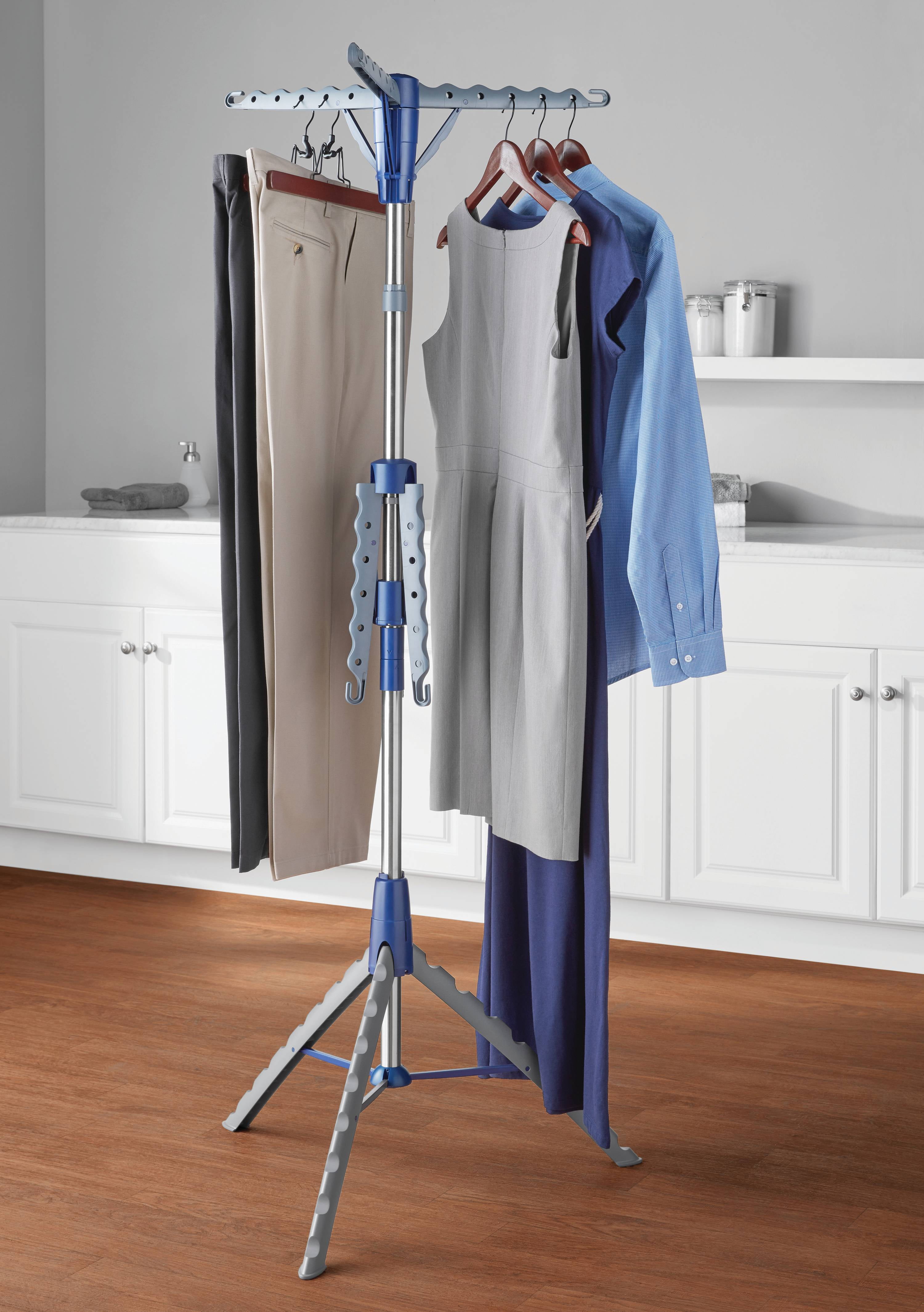 Clothes Hanger Drying Portable Multi functional Retractable Laundry Racks Tripod 