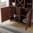 thumbnail image 5 of Furniture of America Glamdon Farmhouse Wood 4-Bottle Wine Rack in Vintage Walnut, 5 of 6