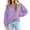 Purple, variant on Hearthz Oversized Crewneck Sweatshirt Women Solid Color Drop Shoulder Long Sleeve Pullover Sweaters for Women Fall Winter Athletic Workout Women Sweatshirts White S