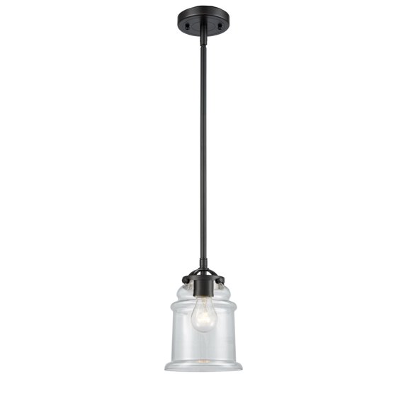 Innovations Lighting 284-1S-OB-G182 Canton-1 Light Mini Pendant in Industrial Style-6 Inches Wide by 8.88 Inches High   Oil Rubbed Bronze Finish with Clear Glass