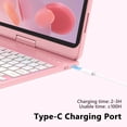thumbnail image 4 of Funda con teclado FUWANG Touch para iPad Air 11/Air de 10,9 pulgadas, color rosa, 4 of 9