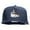 Denim Navy, variant on Striped Trout Fish Patched 5 Panel Flat Bill Snapback Cap - Black OSFM
