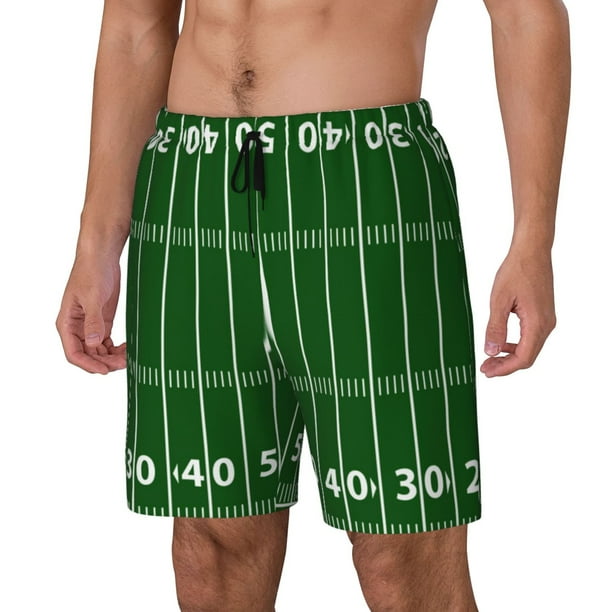 Fotbe American Football Field1 Traje de Baño para Hombre – Shorts de Natación de Secado Rápido con Forro y Bolsillos-Large