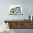 thumbnail image 6 of Turquoise Barn Canvas Wall Art: Handpainted Embellishment Rustic Teal Barn Bathroom Decor Old Barn Painting Framed for Farmhouse Ready to Hang (12"x16"), 6 of 6