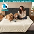thumbnail image 2 of PetAmi Waterproof Dog Blanket For Medium Large Dogs, Pee Proof Pet Blanket for Bed Couch, Reversible Water Proof Blanket for Puppy Indoor Cat, Soft Dog Pee Crate Cover Washable, 60x80 Beige, 2 of 8