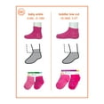 thumbnail image 3 of Wonder Nation Baby and Toddler Ankle Socks, 6-Pack, Sizes 0M-18M, 3 of 7