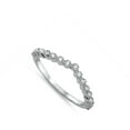 thumbnail image 4 of Chevron Clear Cubic Zirconia Ring 925 Sterling Silver Stackable Band White Jewelry Female Size 4, 4 of 4