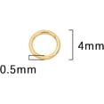 thumbnail image 2 of MENKEY 18K Gold Plated Jump Rings Non Tarnish 4mm 400pcs for Jewelry Making Findings, 2 of 4