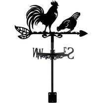 Rooster Weathervanes Animal Metal Weathervane Black Weather Vanes for Yard Garden Art Decor for Roof Indicators Metal Rooster Wind Vanes Outdoor Farm Barn Sheds Garden Patio Decoration