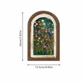 thumbnail image 3 of Abstract Colorful Floral Oval Wall Art, Bright Spring Flower Botanical Oval Framed Wall Art, Waterproof Cottage Core Home Decor for Western Farmhouse Bedroom Living Room, Home Retro Decor Products, 3 of 6