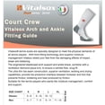 thumbnail image 2 of Vitalsox VT 0810T Tennis Classic Crew Medium Weight Socks- Black - Extra-Large, 2 of 4