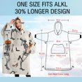 thumbnail image 4 of Oversized Wearable Blanket Hoodie,Halloween Dancing Skeletons Sherpa Blanket Hoodie with Super Pockets,Super Warm Fuzzy Pullover for Women & Men, 4 of 6