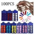 thumbnail image 2 of 100Pcs/Box Coffin Ballerina False Nail Tips Full Cover Nails Tips DIY Acrylic Nail Art 10 Sizes Full Set, 2 of 5