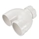 thumbnail image 1 of PVC Agua Tubería U-Forma Codo Accesorio 50mm ID Tubo Único Enchufe Conector Adaptador con Control Agujero, Blanco Paquete de 1 Unique Bargains accesorios de tuberia, 1 of 5