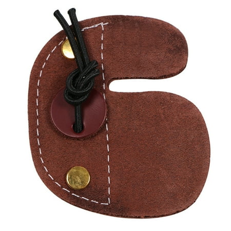 JMXIANG 1Pc Double-layer Cowhide Fingers Cushion Bow Archery Hunting 3 Finger Protector